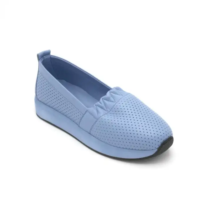 SP103 PKR Hakiki Deri Günlük Bayan Ayakkabı Mavi