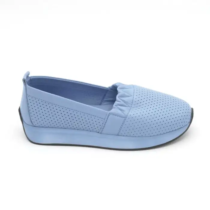 SP103 PKR Hakiki Deri Günlük Bayan Ayakkabı Mavi