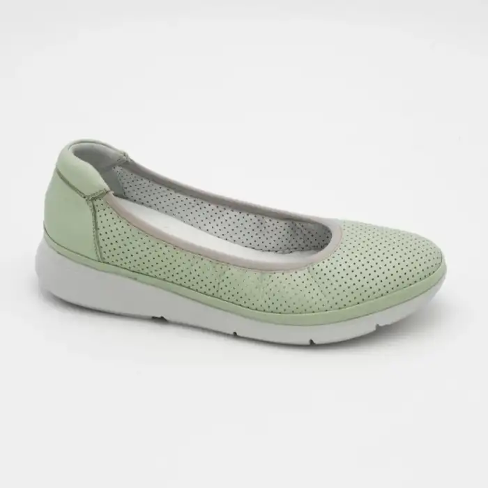 628 Ola Hakiki Deri Bayan Babet Mint Yeşil