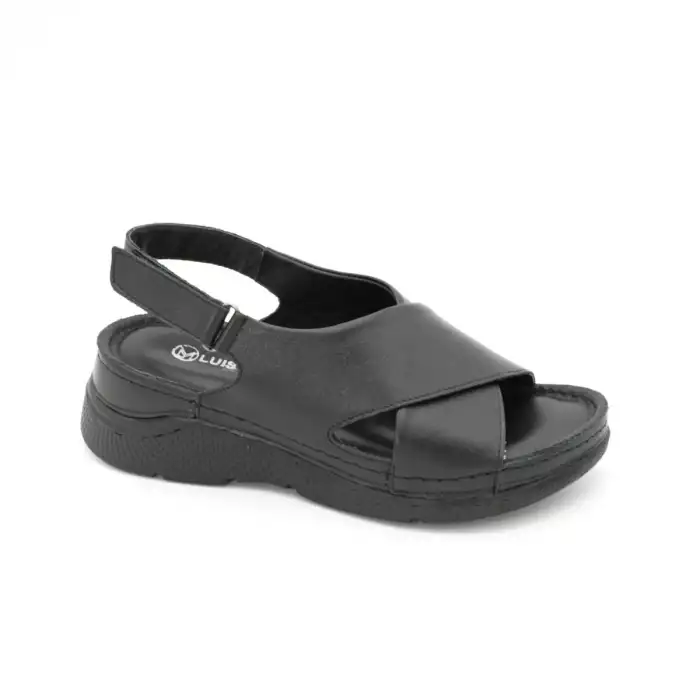 900 PKR Hakiki Deri Bayan Sandalet Siyah