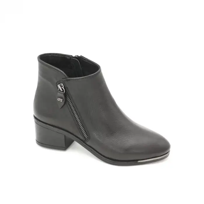 87503 SRK Hakiki Deri Bayan Bot Siyah