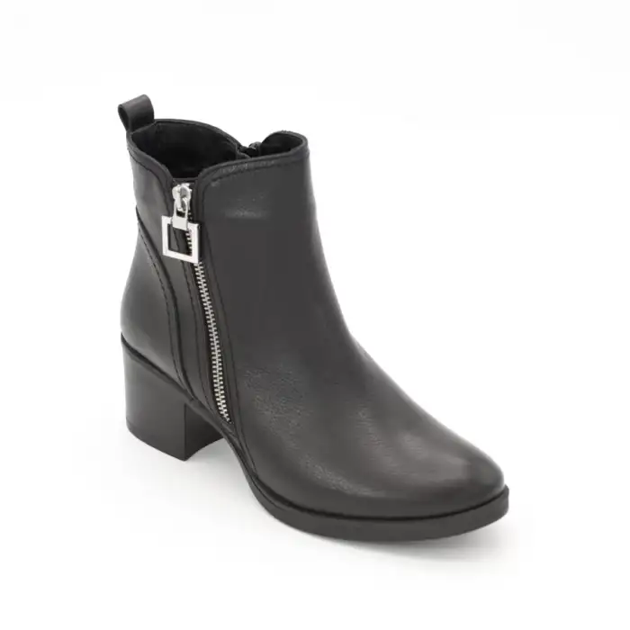 92163 SRK Hakiki Deri Bayan Bot Siyah