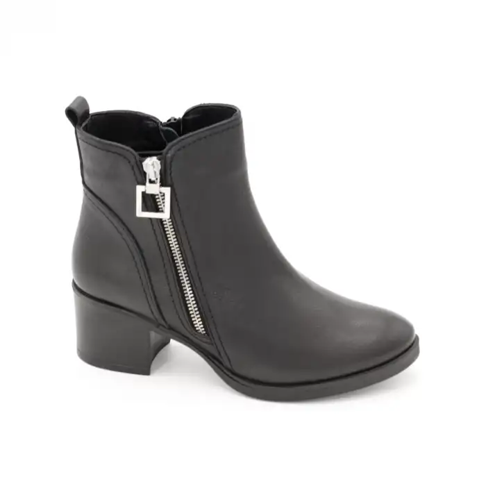 92163 SRK Hakiki Deri Bayan Bot Siyah