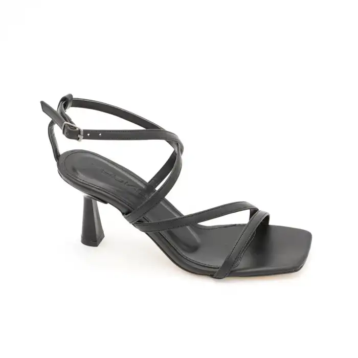 846 BNO Bantlı Bayan Ayakkabı 9 cm Siyah