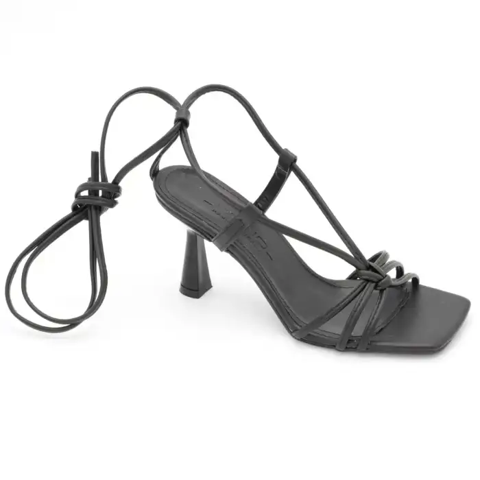 4020 BNO ipli Bayan Ayakkabı 9 cm Siyah