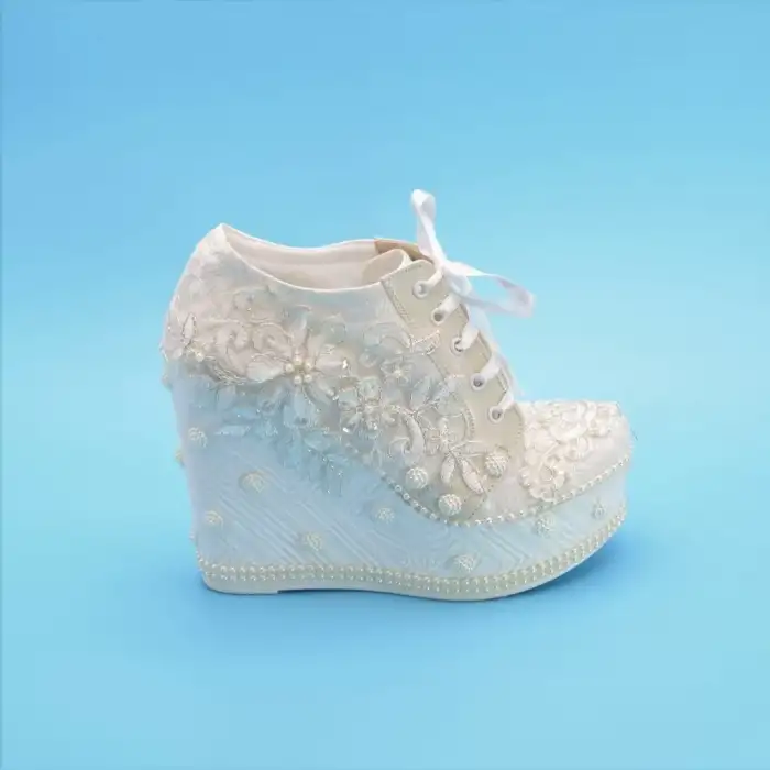 Tank Topuk Gelin Ayakkabısı 11cm
