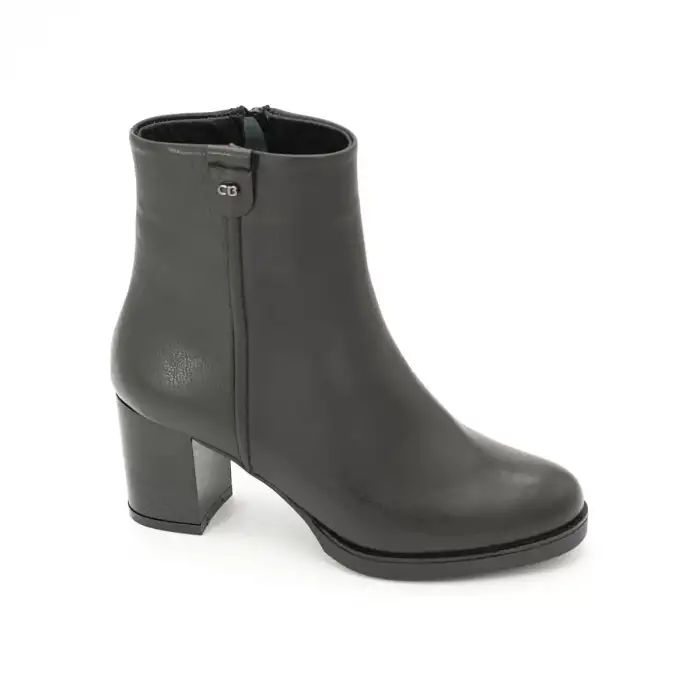 86601 SRK Hakiki Deri Bayan Bot Siyah