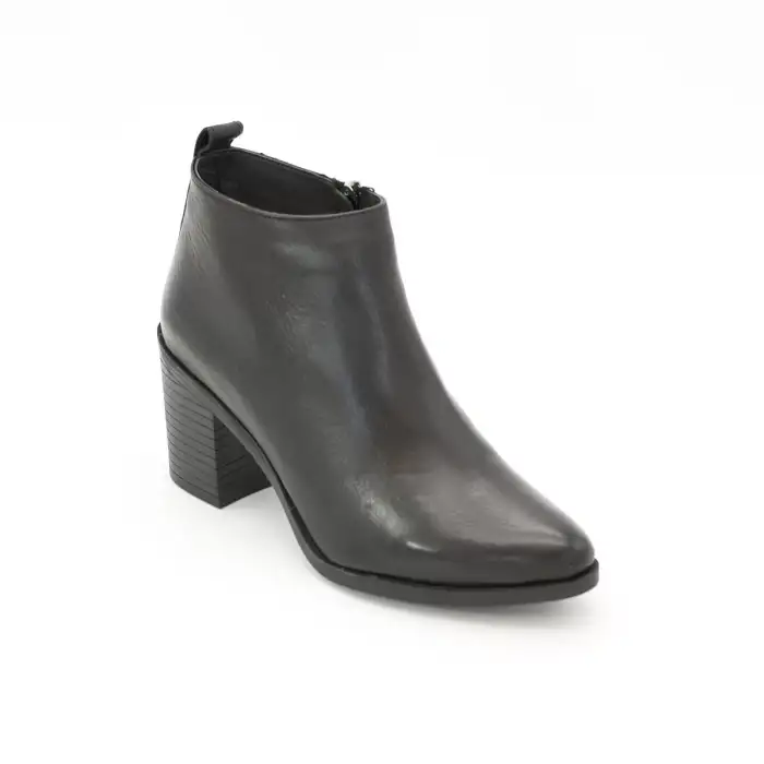 E20 ALT Hakiki Deri Bayan Bot Siyah