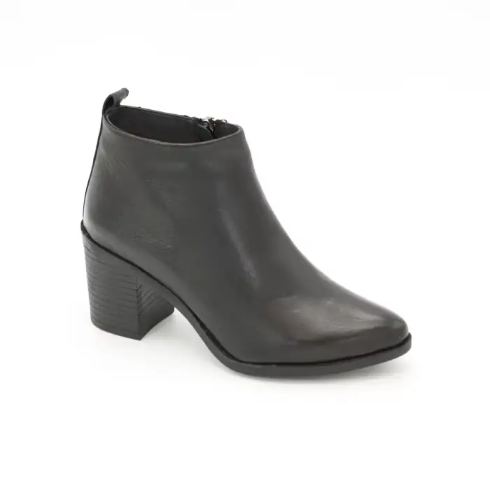 E20 ALT Hakiki Deri Bayan Bot Siyah