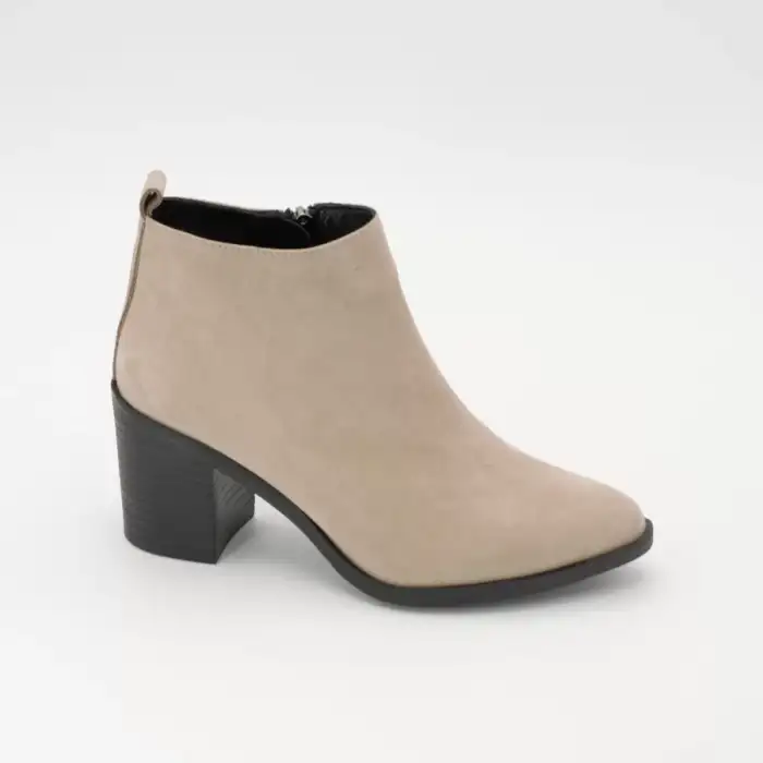 E20 ALT Hakiki Deri Bayan Bot Bej Nubuk