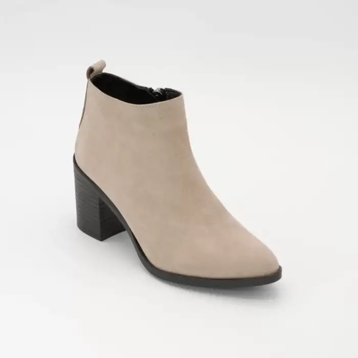 E20 ALT Hakiki Deri Bayan Bot Bej Nubuk