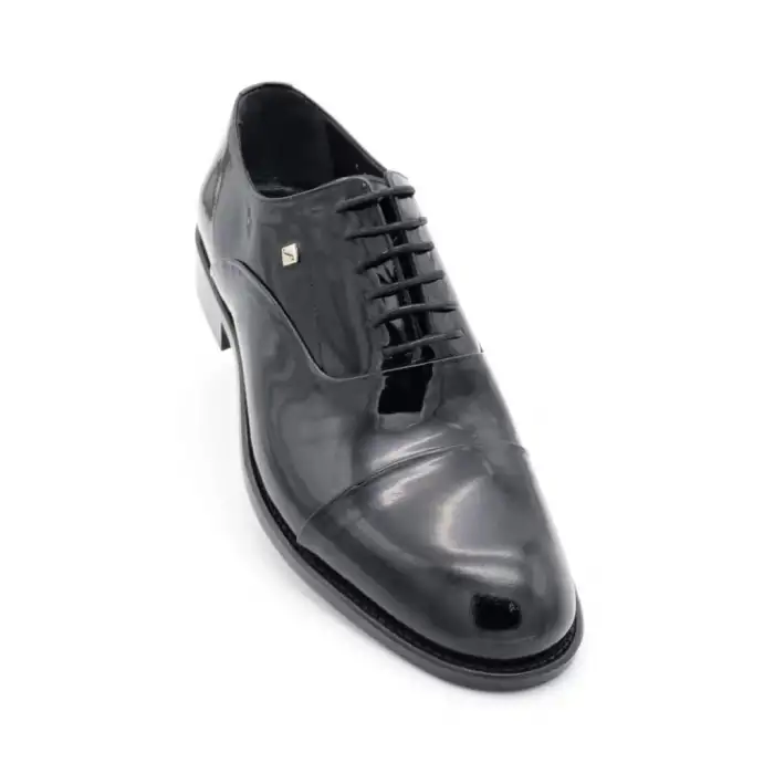 7102 Fosco Klasik Erkek Ayakkabı Siyah Rugan