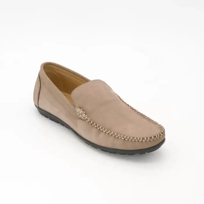 623 Metin Loafer Erkek Ayakkabı Kum Nubuk Saraçlı