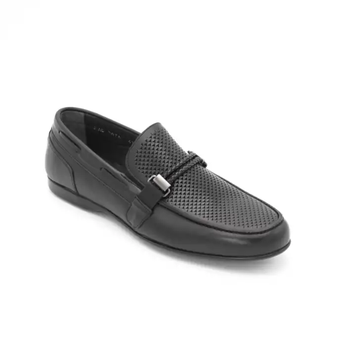 2076 Fosco Erkek Loafer Ayakkabı Siyah