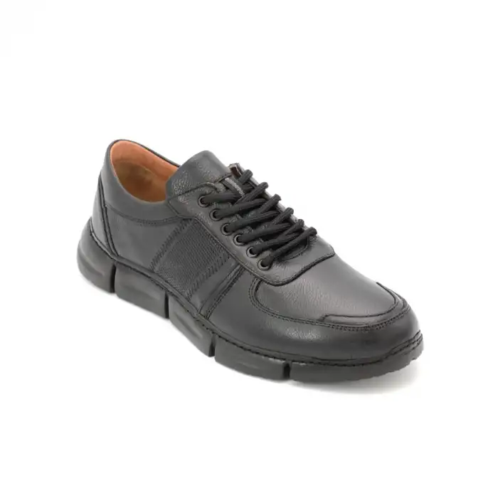 48-2 BRO Hakiki Deri Kışlık Erkek Ayakkabı Siyah