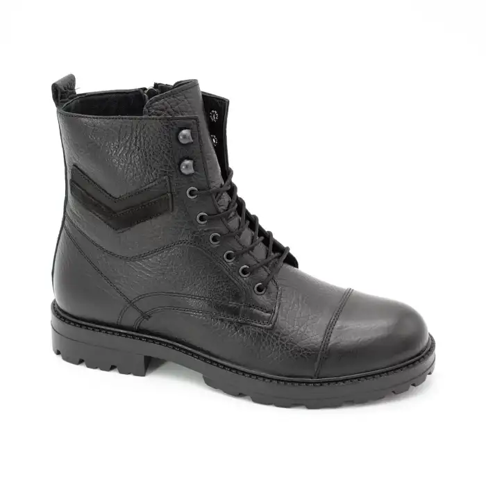 4307 Pepita Hakiki Deri Erkek Postal Siyah