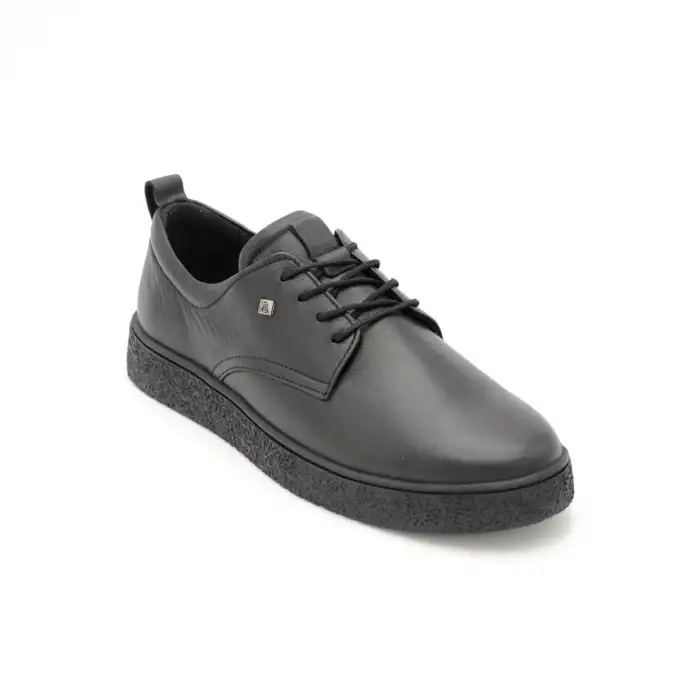 5392 Pepita Hakiki Deri Kışlık Erkek Ayakkabı Siyah