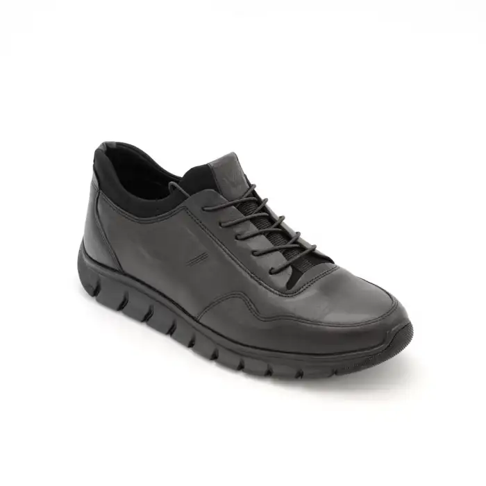 5470 Pepita Hakiki Deri Kışlık Erkek Ayakkabı Siyah