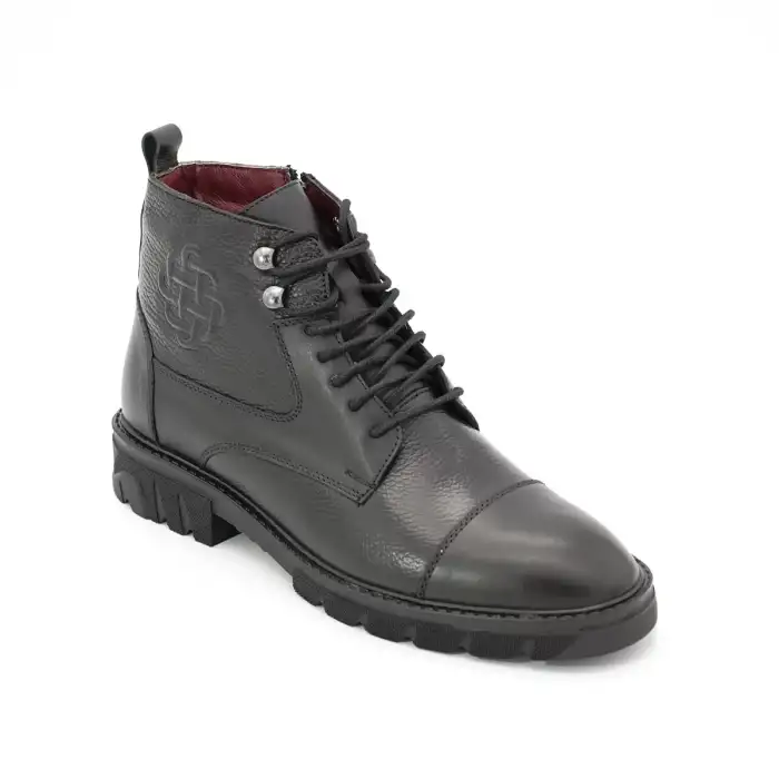 4001 VLC Hakiki Deri Erkek Bot Siyah