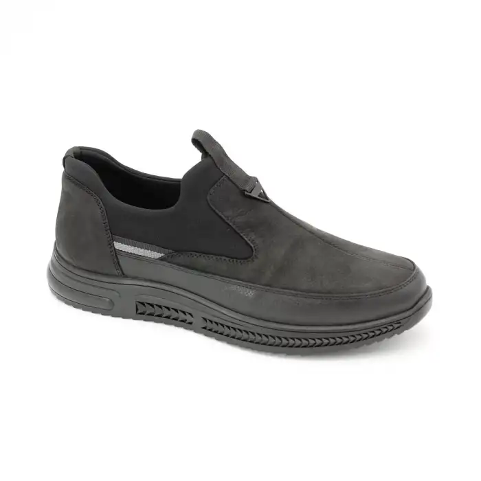 5479 Pepita Hakiki Deri Kışlık Erkek Ayakkabı Siyah