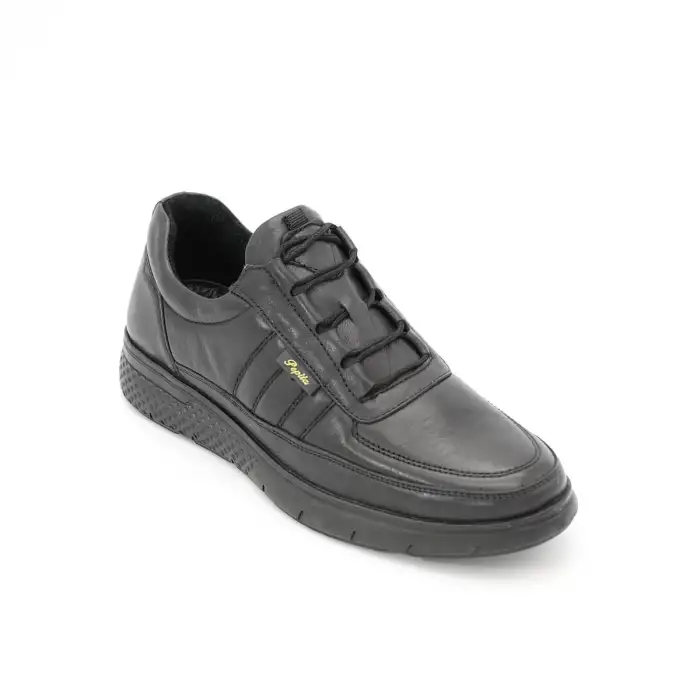 5378 Pepita Hakiki Deri Kışlık Erkek Ayakkabı Siyah