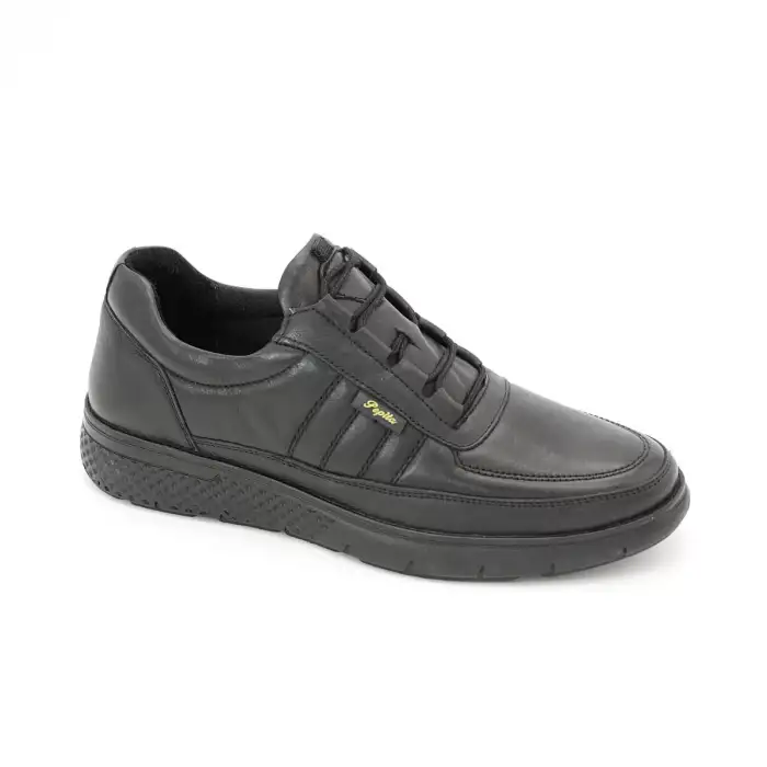 5378 Pepita Hakiki Deri Kışlık Erkek Ayakkabı Siyah