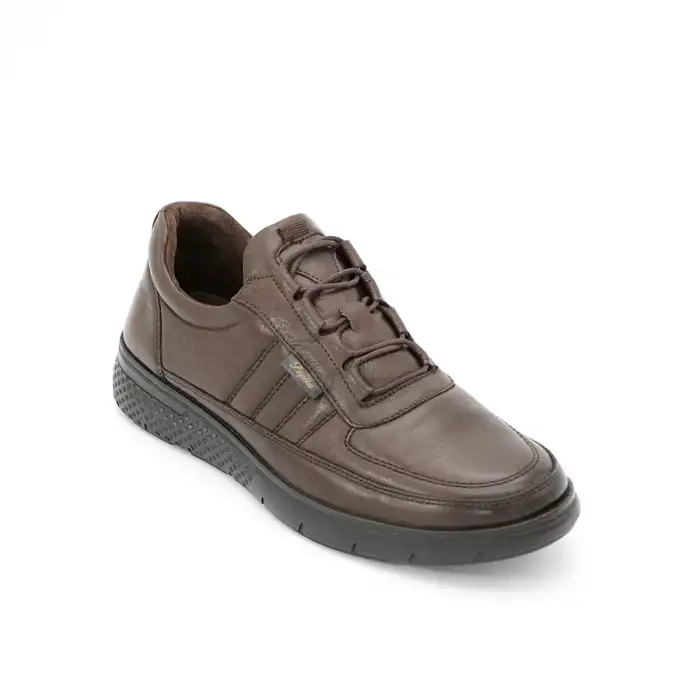 5378 Pepita Hakiki Deri Kışlık Erkek Ayakkabı Kahve