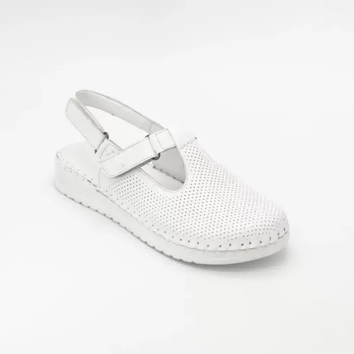 737 ASY Burun Kapalı Bayan Sandalet Beyaz