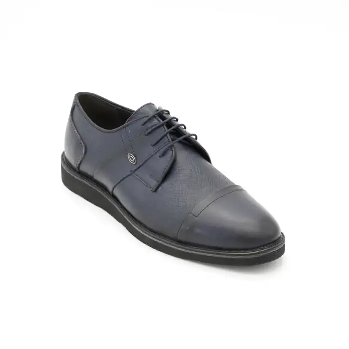 011 ANT Hakiki Deri Erkek Ayakkabı Lacivert