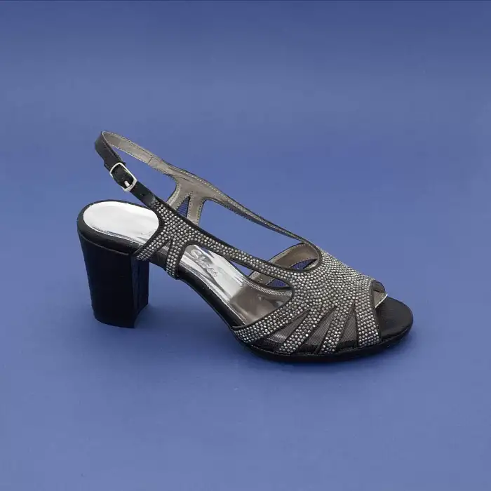 4953 Abiye Bayan Ayakkabı Siyah 7 cm