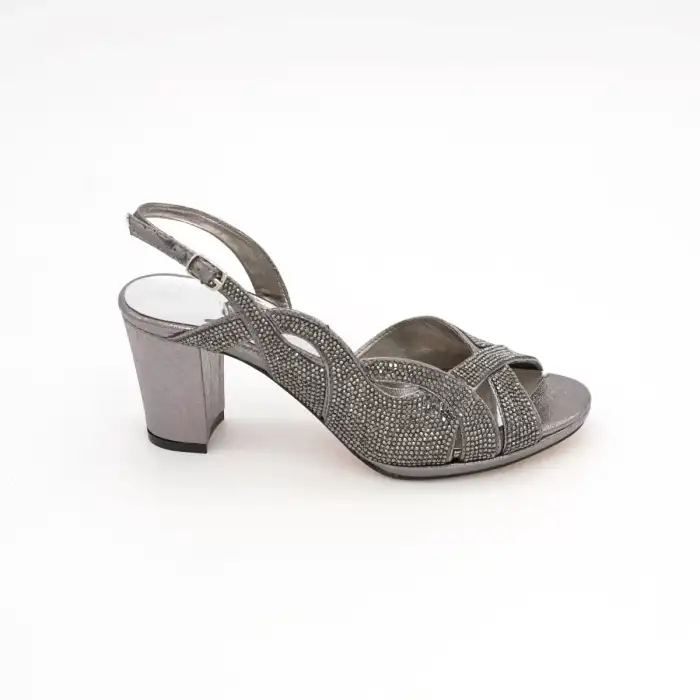 4650 Abiye Bayan Ayakkabı Platin 7 cm