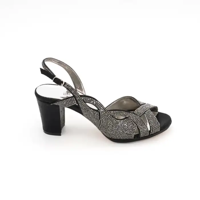 4650 Abiye Bayan Ayakkabı Siyah 7 cm