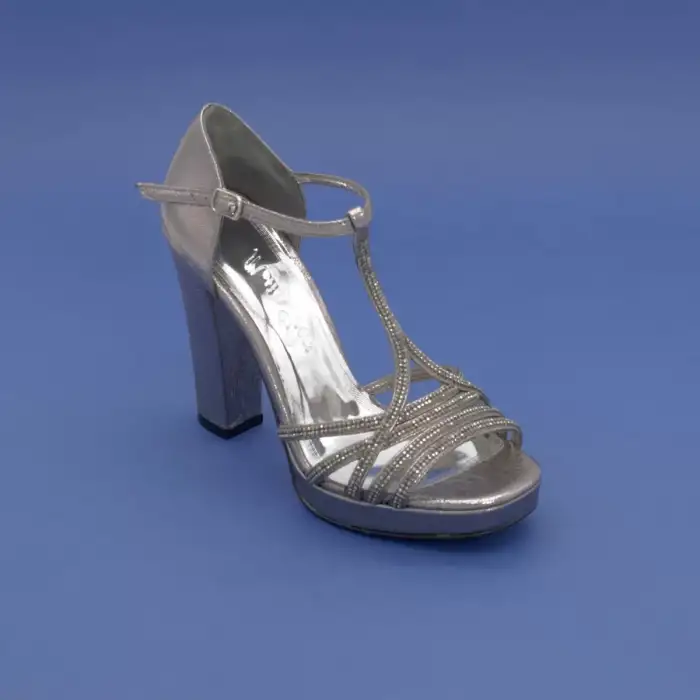 4753 Abiye Bayan Ayakkabı Platin 11,5 cm