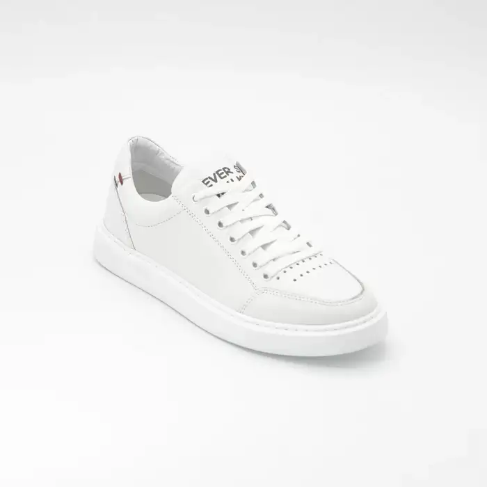 3600 DMT Hakiki Deri Bayan Ayakkabı Beyaz Poli