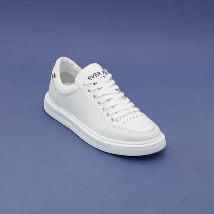 3600 DMT Hakiki Deri Bayan Ayakkabı Beyaz Poli