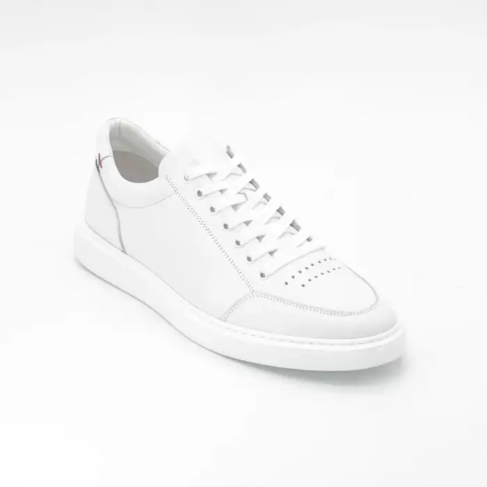 DMT 953 Hakiki Deri Erkek Spor Ayakkabı Beyaz