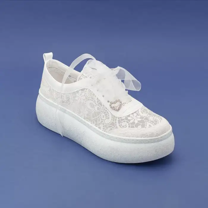Gelin Ayakkabı 5 cm Dantelli