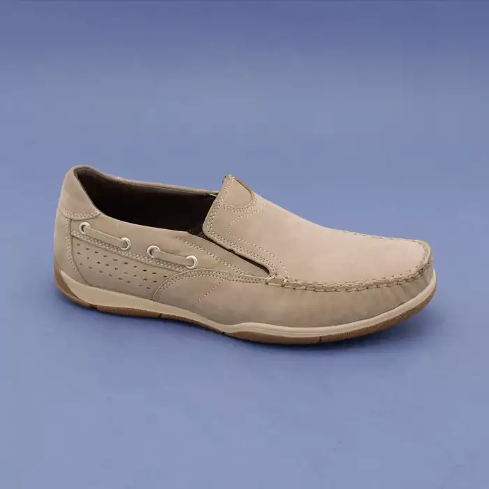 11153-1 FTF Erkek Ayakkabı Kum Nubuk Mokasen