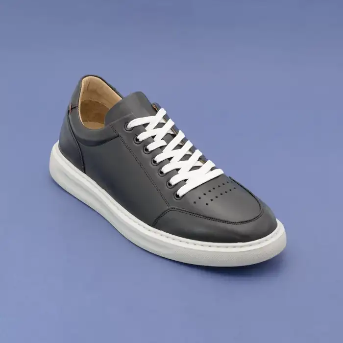 DMT 953 Hakiki Deri Erkek Spor Ayakkabı Siyah