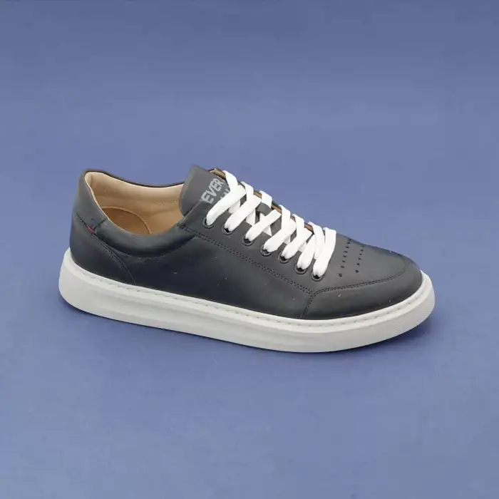 3600 DMT Hakiki Deri Bayan Ayakkabı Siyah Poli