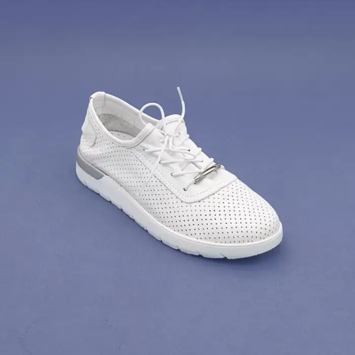 216 FMS Hakiki Deri Bayan Ayakkabı Beyaz