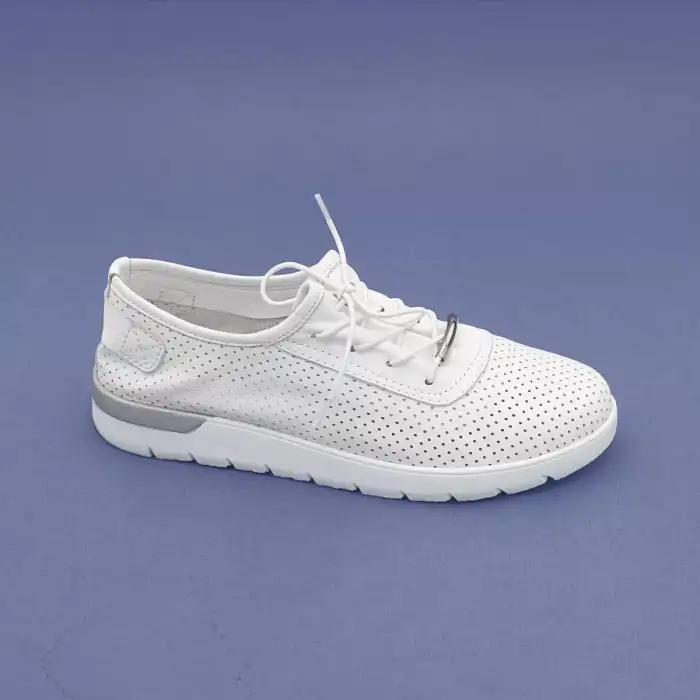 216 FMS Hakiki Deri Bayan Ayakkabı Beyaz