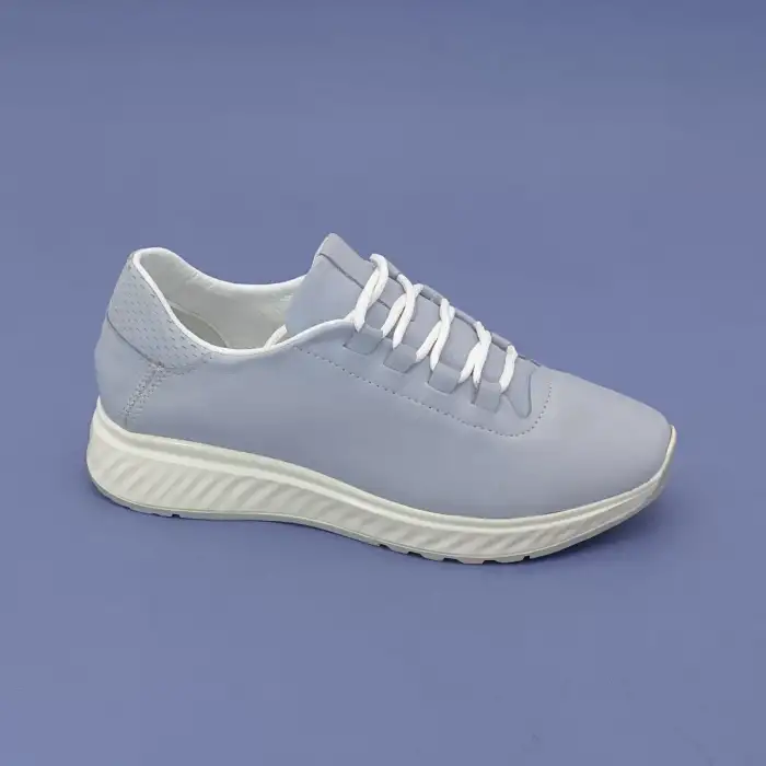 442 FMS Hakiki Deri Bayan Ayakkabı Mavi