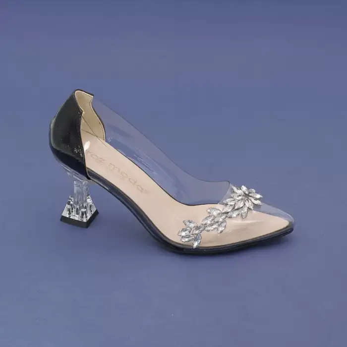 GKH Şeffaf Bayan Ayakkabı 8 cm Siyah