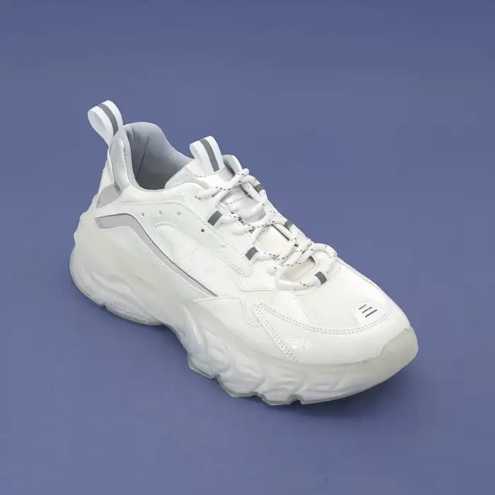 SMS 70150  Bayan Spor Ayakkabı Beyaz Rugan