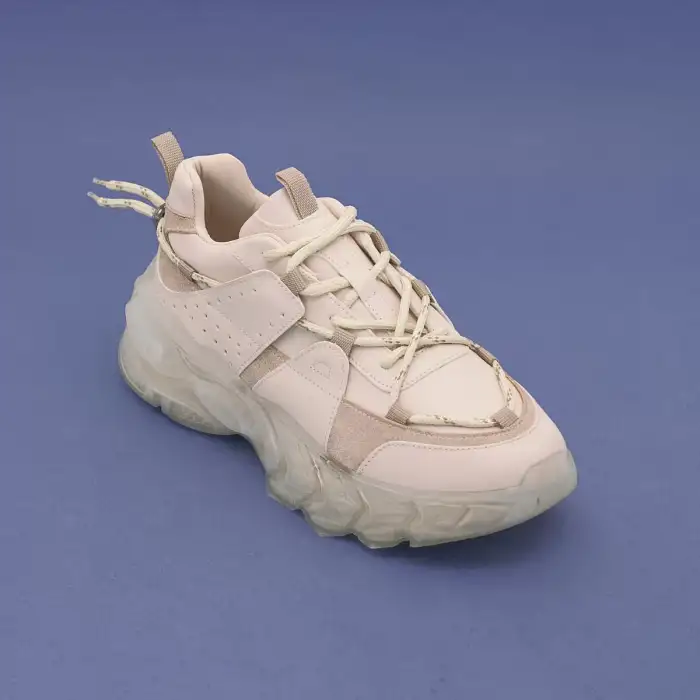 SMS 70112  Bayan Spor Ayakkabı Bej