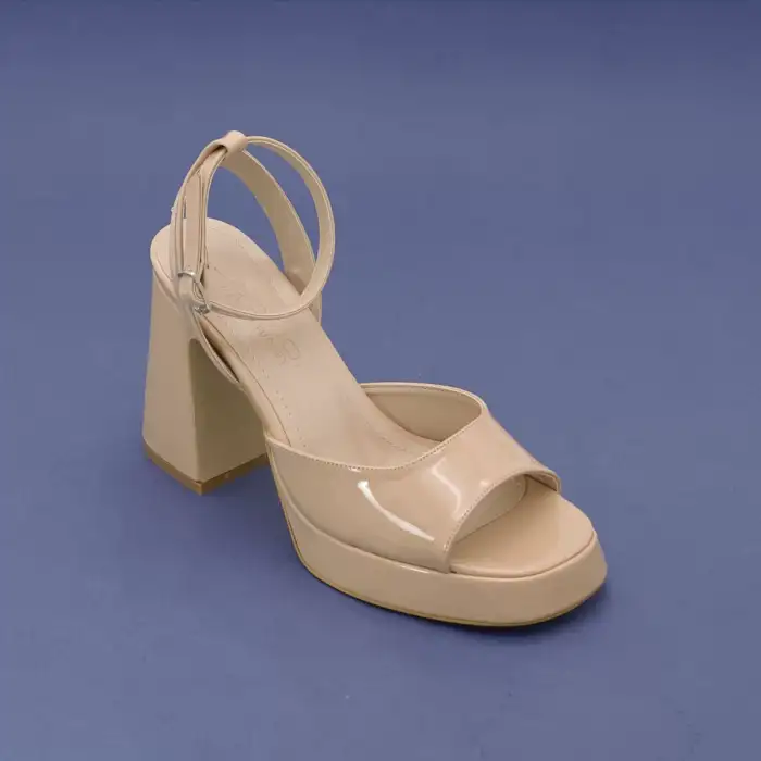 1205 BNO Bantlı Bayan Ayakkabı 11 cm Ten Rugan