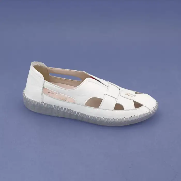 513 ARX Hakiki Deri Comford Bayan Ayakkabı Beyaz