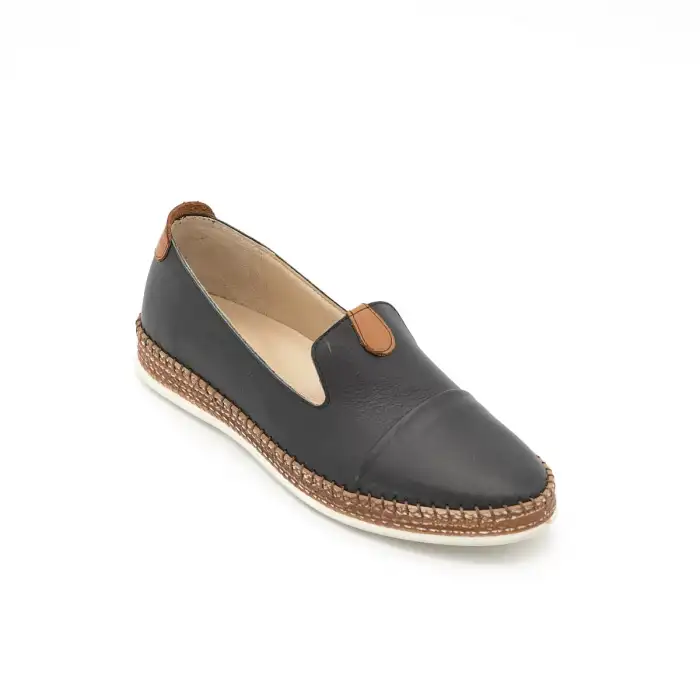 6060 AHD Hakiki Deri Comford Bayan Ayakkabı Siyah