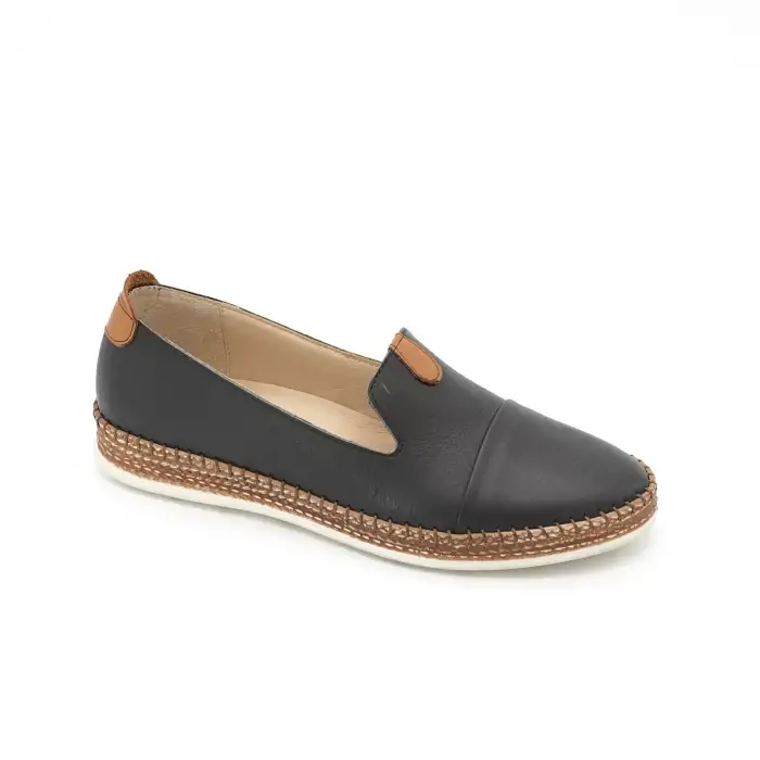 6060 AHD Hakiki Deri Comford Bayan Ayakkabı Siyah